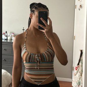 Vrg Girl Mesh Tie Halter